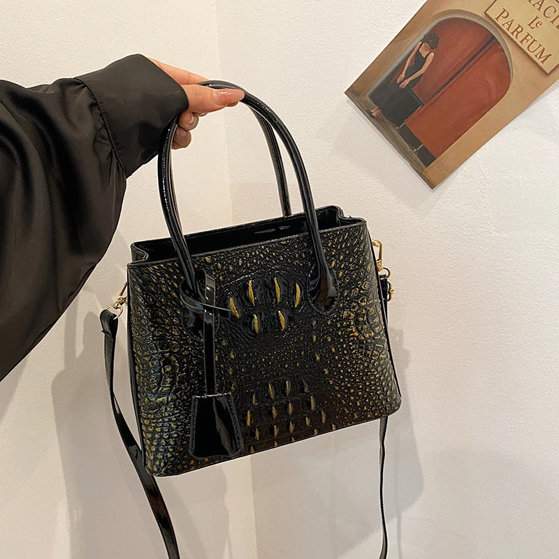Luxury Handbag Top Brand Women Bags Designer Lady Bolsos Classic Hand Bag High Quality Alligator Leather Shoulder Crossbody Bags Good Vibrations