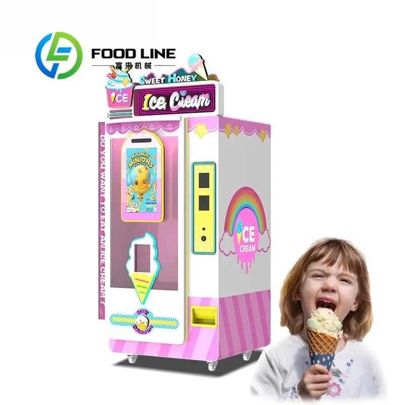 Self-Service Ice Cream Machine Ice Cream Vending Machine Vending Soft Ice Cream Machine Robot for Sale Good Vibrations