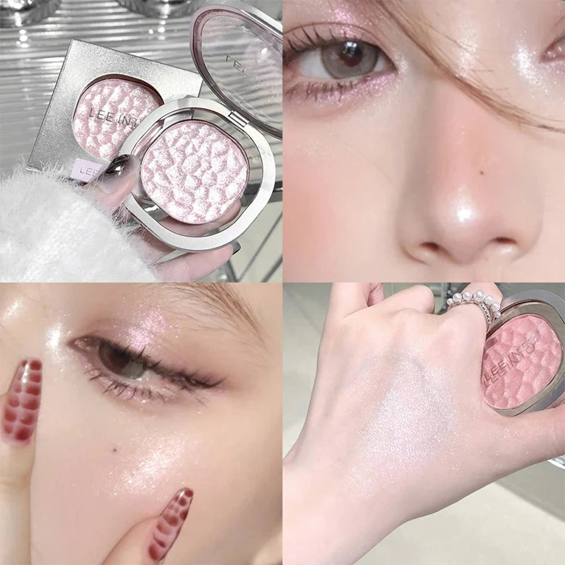LEEINTO color-glowing high-gloss powder pearlescent powder brightens up the make-up eye shadow disc Good Vibrations