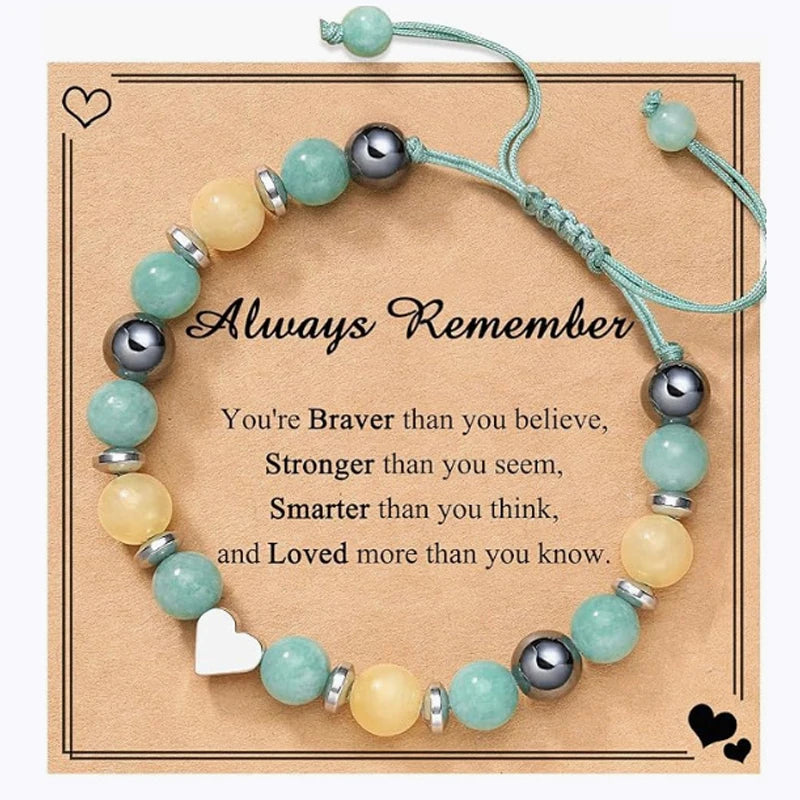 Fashion Women Teen Girl Gifts, Natural Stone Bracelets Trendy Stuff Inspirational Teen Girl Women Gifts Ideas Good Vibrations