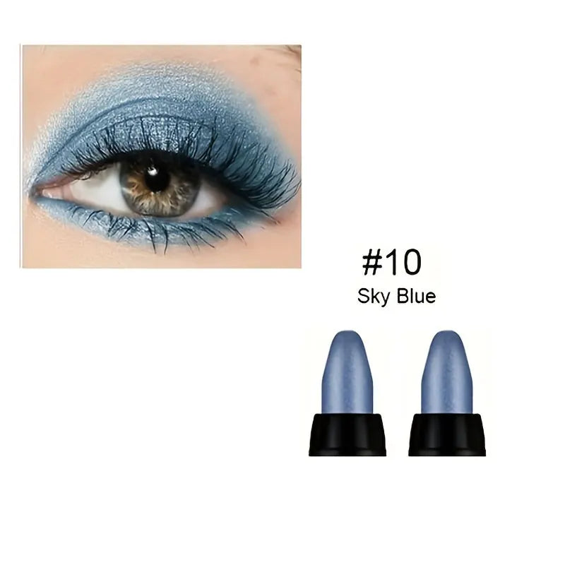 16 Colors Pearlescent Eyeliner, Color Glitter Waterproof Long-Lasting Eye Makeup Non-smudge Eyeliner Good Vibrations
