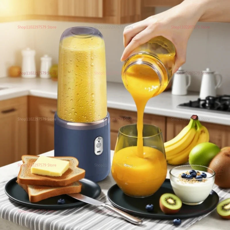 6 Blades Portable Blender 2Cups For Travel Portable Electric Juicer Mixer Usb Charge Fresh Fruit Juice Personal Blender Smoothie Good Vibrations