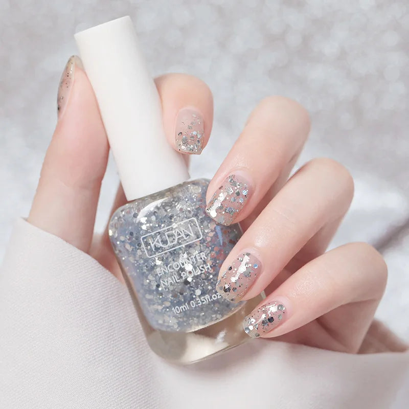 Air Dry Nail Polish 10ml 0.35 oz Water Based Non Toxic Odorless Quick Dry Toenail Finger Gel No Lamp Baking Nail Art Manicure Good Vibrations