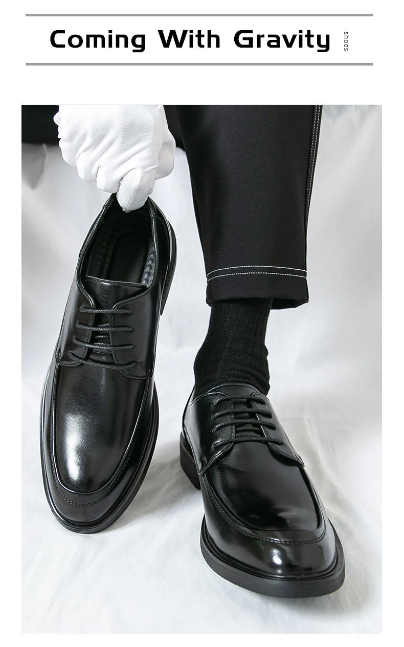 Men's Formal Dress Shoes Elegant Casual Business Luxury Italian Leather Skin Male Social Shoes Original