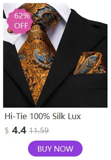 Hi-Tie Blue Business Solid 100% Silk Men's Tie NeckTie 8.5cm Ties for Men Formal Luxury Wedding High Quality Gravata Good Vibrations