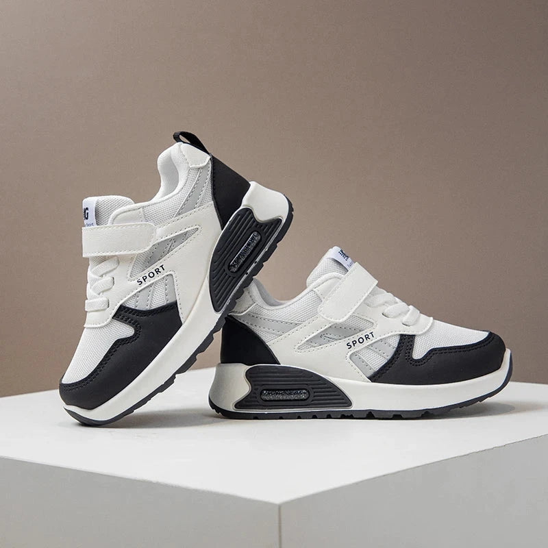 KIds Spring/autumn Fashionable Breathable Thick Sole Lightweight Sports Sneakers Baby Soft/Simple School Students Running Shoes Good Vibrations