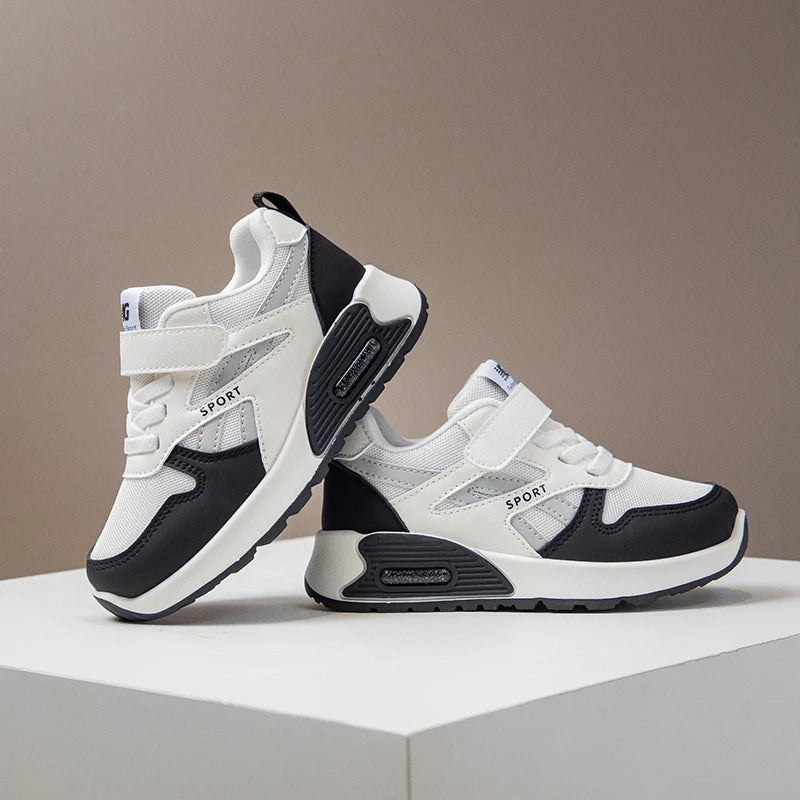 KIds Spring/autumn Fashionable Breathable Thick Sole Lightweight Sports Sneakers Baby Soft/Simple School Students Running Shoes Good Vibrations