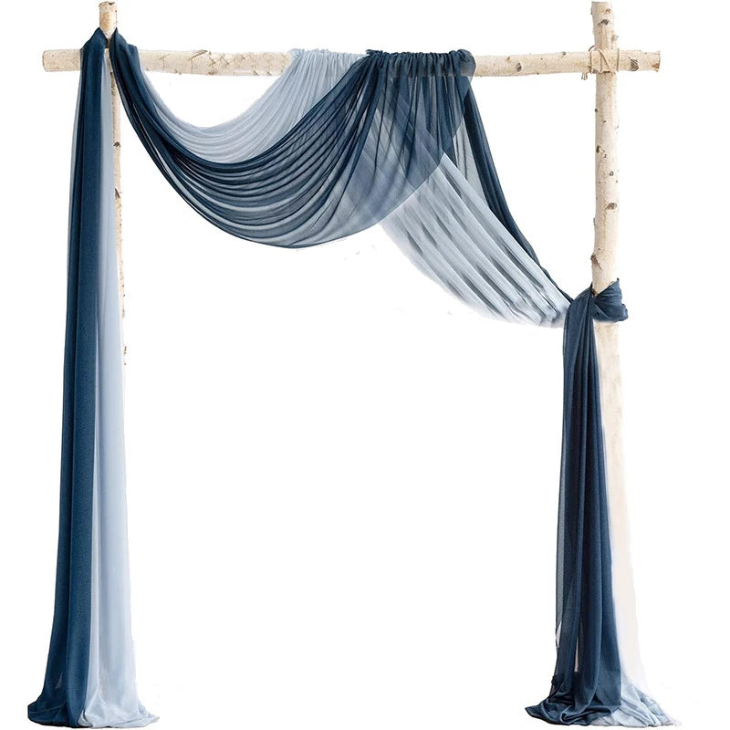 Yannew Burnt Orange Rustic Wedding Arch Flowers White Swag Drape Kit for Wedding Ceremony Reception Backdrop Floral Decoration Good Vibrations