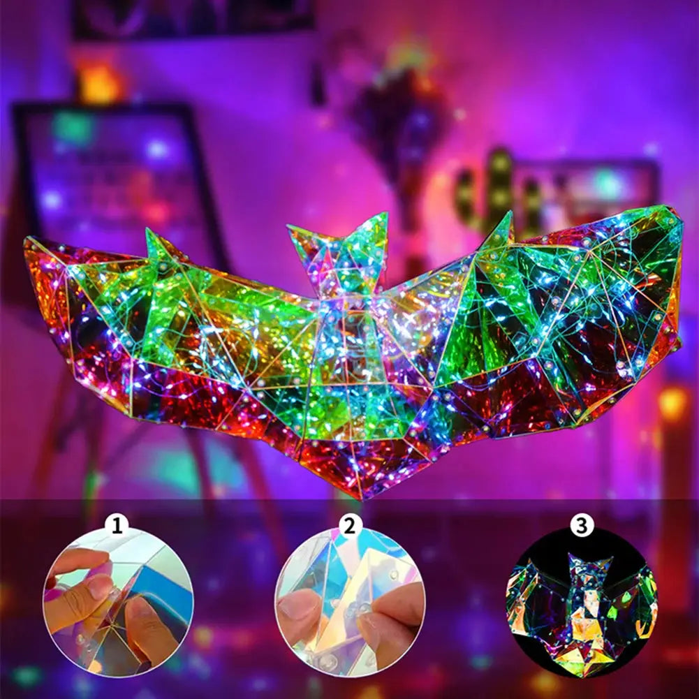 Prismatic Iridescent Spooky Ghost Prismatic Pumpkin Ghost LED Lights Halloween Lights Funny Colorful Glow Lights Halloween Decor Good Vibrations