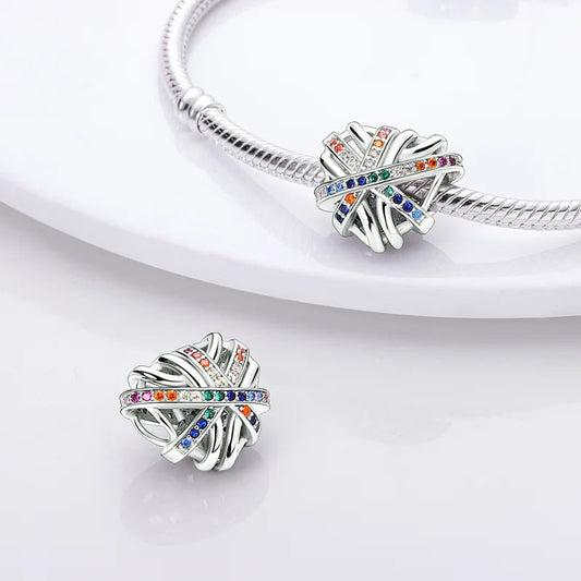 Heart Shape 925 Sterling Silver Family Lover Affection Pendant Charm Beads Fit Original Bangle Bracelet DIY Jewelry For Women Good Vibrations