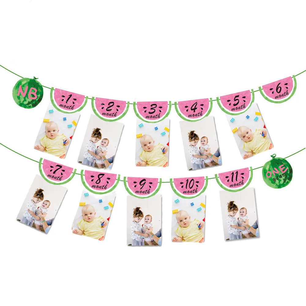 One in a Melon Cupcake Topper Baby Kids 1st Birthday Party Cake Decor Watermelon Themed Party Supplies Baby Shower Girl Birthday Good Vibrations