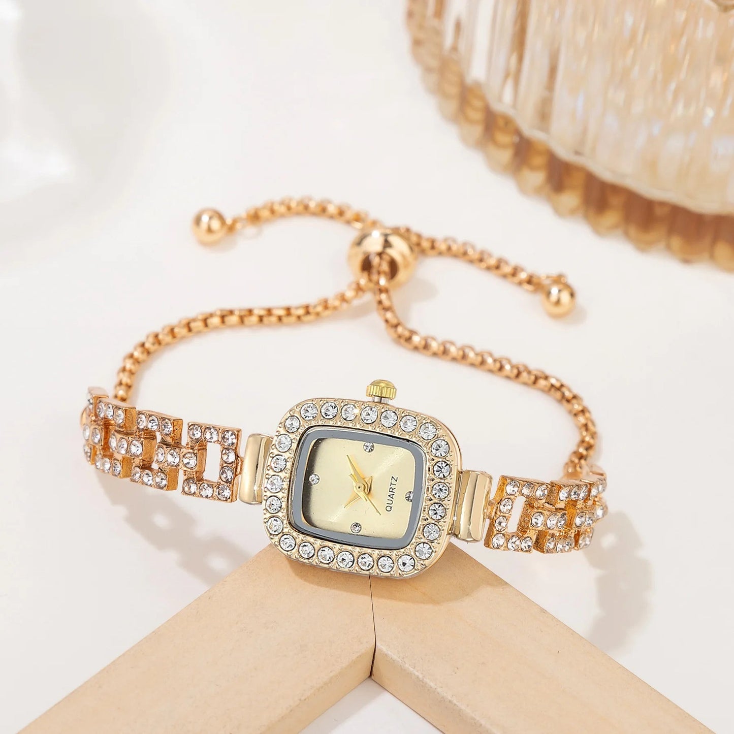 Elegant Quartz Wristwatches Luxury Bracelet Women's Watches Diamond Crystal Watch Часы Relogios Feminino Relojes Para Mujer Good Vibrations