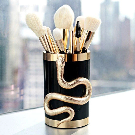 Snake Makeup Brushes Set Concealer Contour Eye Shadow Cosmetics Brushes Blushing powder Blending Brush kit 10pc for make up Good Vibrations