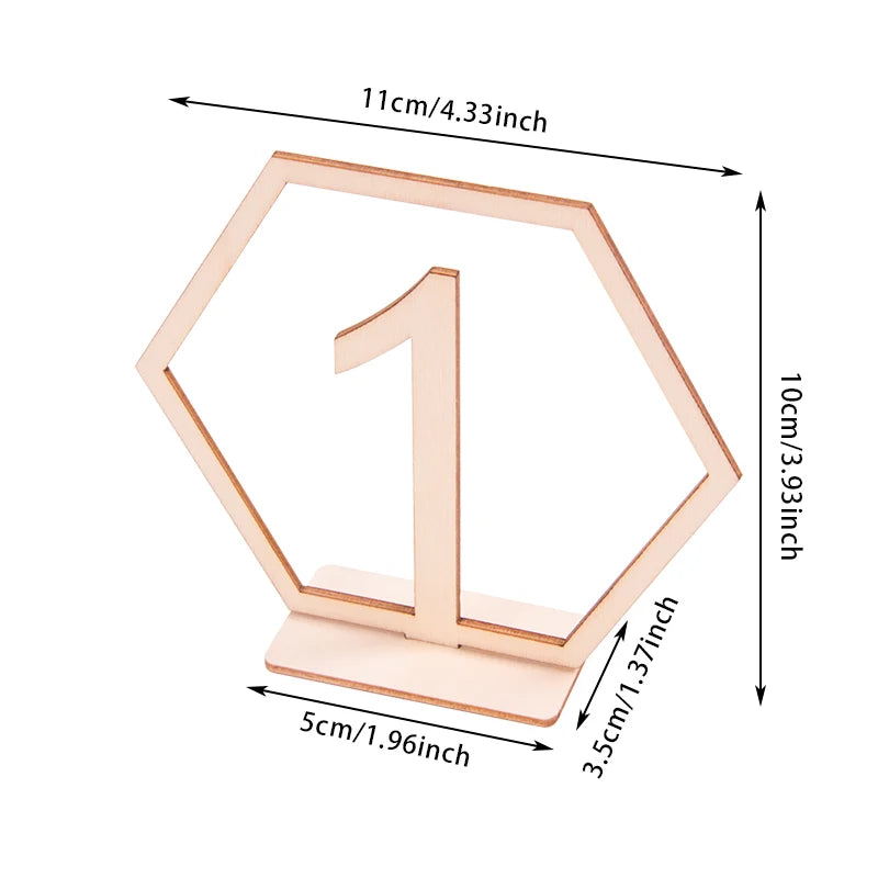 Wedding Number Wooden Table Place Card Rustic Wedding Engagement Reception Seat Decoration Number Signs Event party supplies Good Vibrations