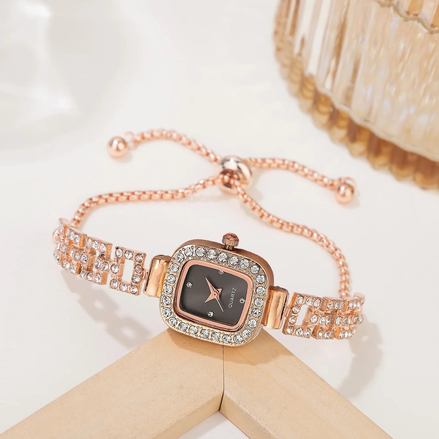 Elegant Quartz Wristwatches Luxury Bracelet Women's Watches Diamond Crystal Watch Часы Relogios Feminino Relojes Para Mujer Good Vibrations