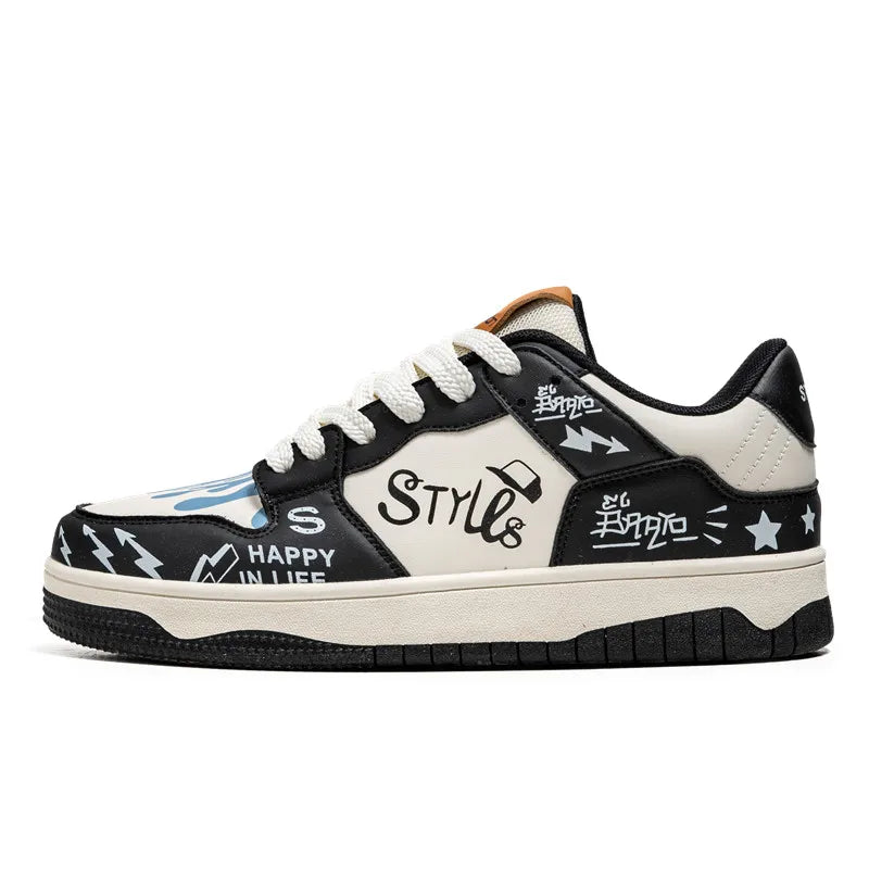 Shoes For Men Tennis Bread Hip-Hop Punk Skateboard Shoes Fashion Male Sneakers Couple Outdoor Sport Casual Shoes Good Vibrations