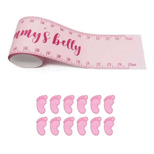 How Big is Mommy's Belly? Includes 1 Mommy's Belly Measuring Tape and 12 Stickers, Gender Neutral Fun Baby-Shower Game Good Vibrations