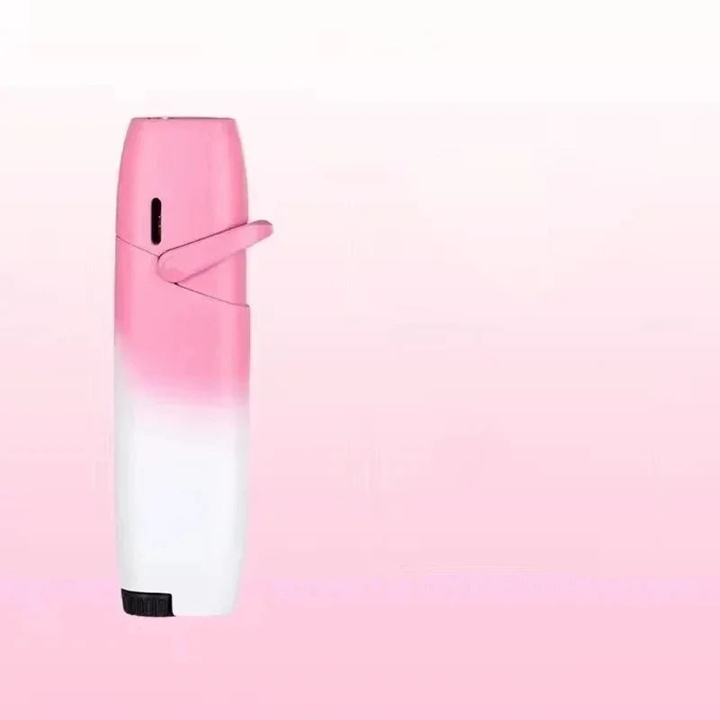 Metal Gradient Inflatable Rocker Lighter Windproof Pink Flame Butane Gas Outdoor Lighter High Beauty Gift for Men and Women Good Vibrations Adult Super Store
