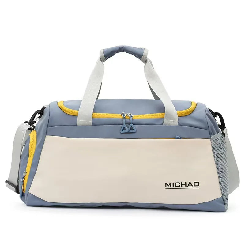 Multi Functional Sports Duffle Bag Large Capacity Gym Yoga Travel Bag for Fitness Workout Weekend Trips Good Vibrations