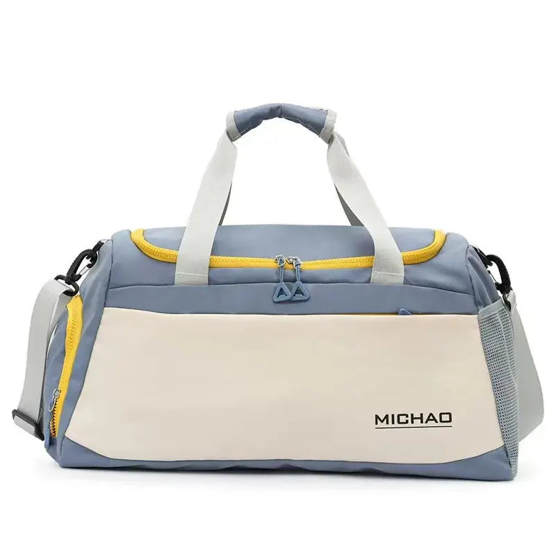Multi Functional Sports Duffle Bag Large Capacity Gym Yoga Travel Bag for Fitness Workout Weekend Trips Good Vibrations
