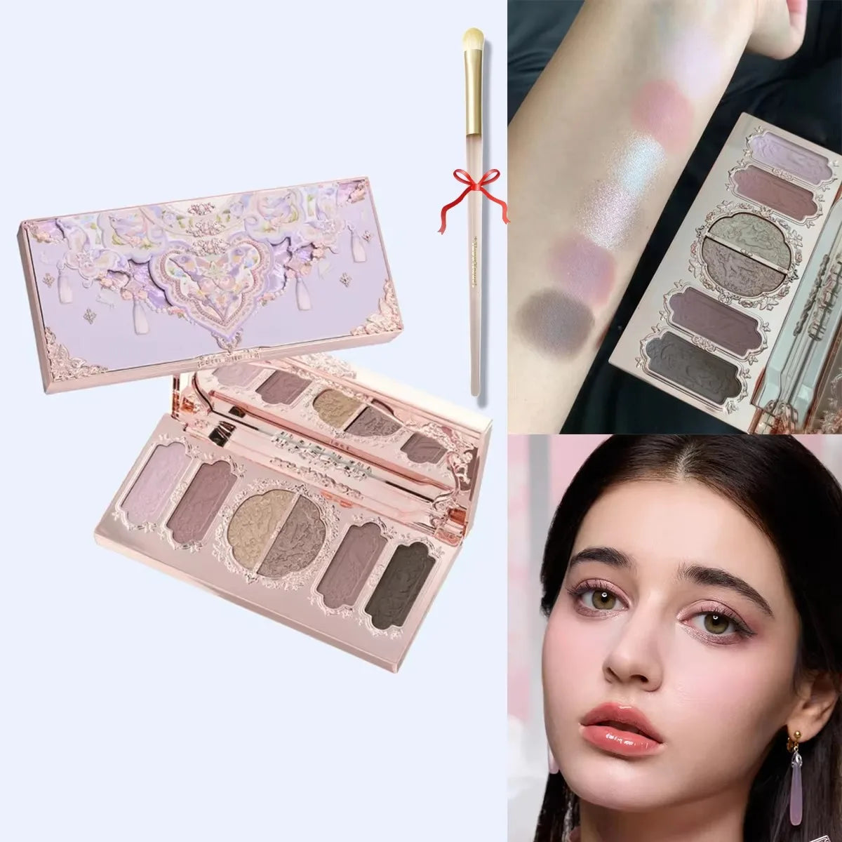 Moonlight Mermaid Gemstone Eyeshadow Palette Highly Pigmented Matte Shimmer Swan Ballet Eye shadow Collection Good Vibrations