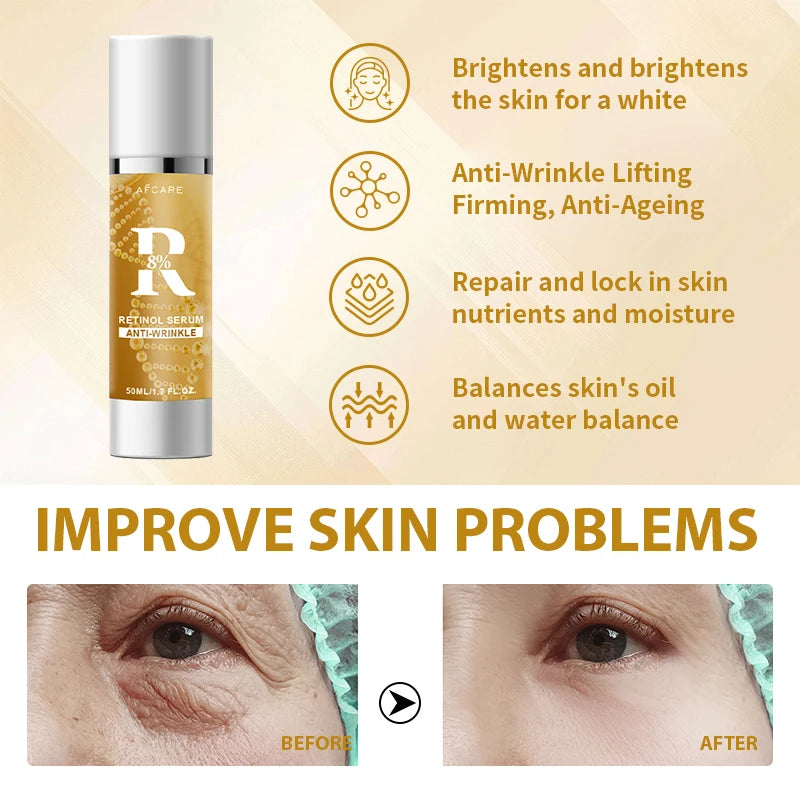 Wrinkle Removal Retinol Serum Facial Serum Rejuvenation Lift Firming Anti-aging Whitening Invisible Pores Beauty Skin Care Good Vibrations