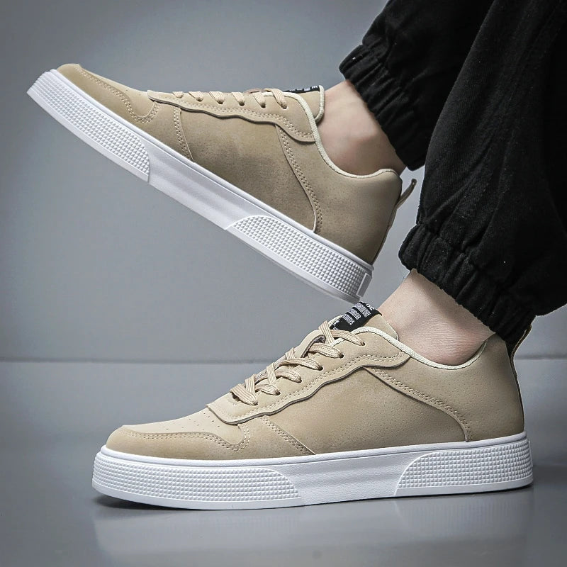 Men's Sneakers Platform Casual Shoes Soft Non Slip Running Shoes Trend Lightweight Flat Shoe Lace-up Shoes for Men Tenis Hombres Good Vibrations
