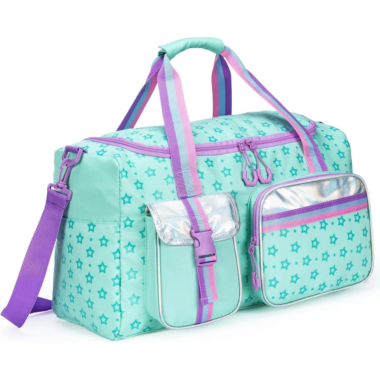 1 Pc Duffle Bag Girls Women Travel Bag Gifts Overnight Bag For Girls Women Tote Bag Sleepover Bag For Girls Gym Dance Bag Good Vibrations