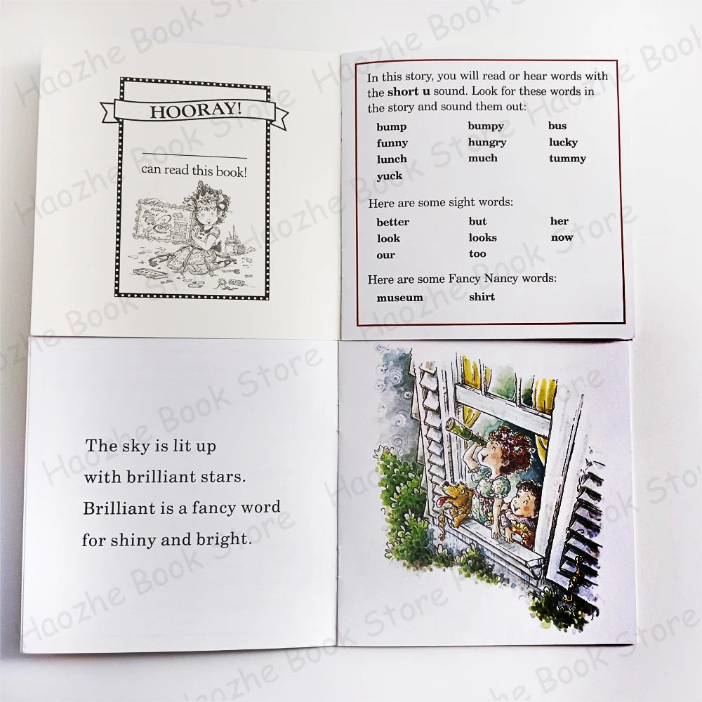 12 Books Set Fancy Nancy I Can Read Phonics English Picture Book Story Pocket Book for Children Kids Montessori Bedtime Reading Good Vibrations