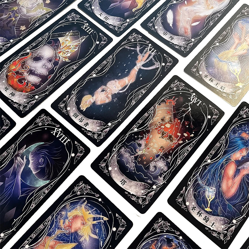 Tarot Cards European Mysterious Ancient Divination Tools Western Game Letters Card Nature's Secret Library Party Event Supplies Good Vibrations