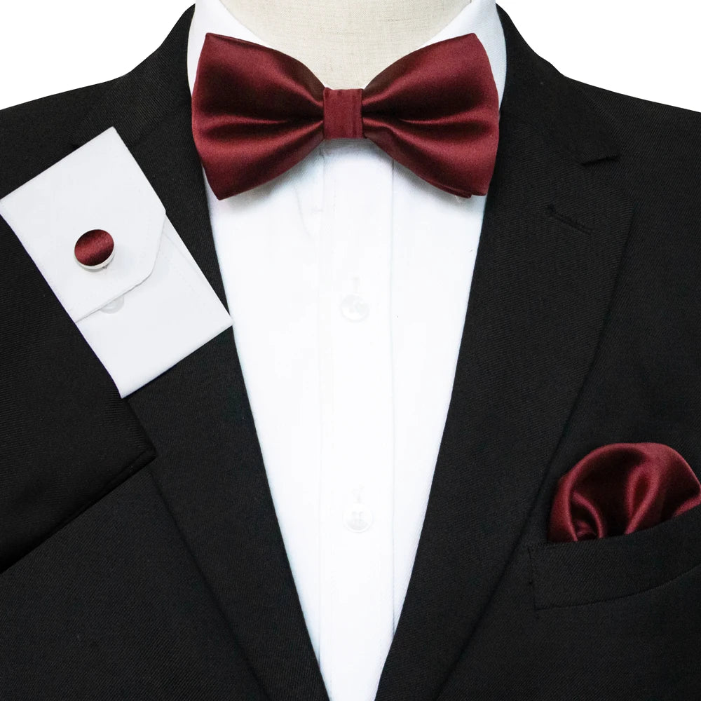 EASTEPIC Men's Bow Tie Sets Including Cufflinks and Handkerchieves Bow Ties with Adjustable Straps for Formal Occasions Good Vibrations