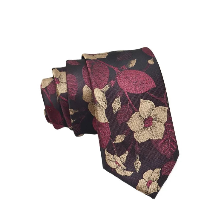 35 Styles Men's Silk Ties Jacquard Dot Floral 8cm Necktie Accessories Daily Wear Shirt Suit Cravat Wedding Party Gifts Neck Tie Good Vibrations