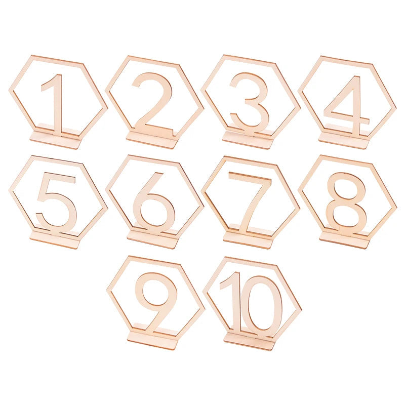 Wedding Number Wooden Table Place Card Rustic Wedding Engagement Reception Seat Decoration Number Signs Event party supplies Good Vibrations