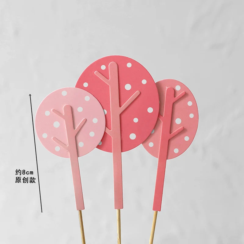 Child Happy Birthday Acrylic Cake Toppers Flag Pink Farm Happy Cow Baby Rabbit for Kid's Birthday Cake Party Supplies Gifts Good Vibrations