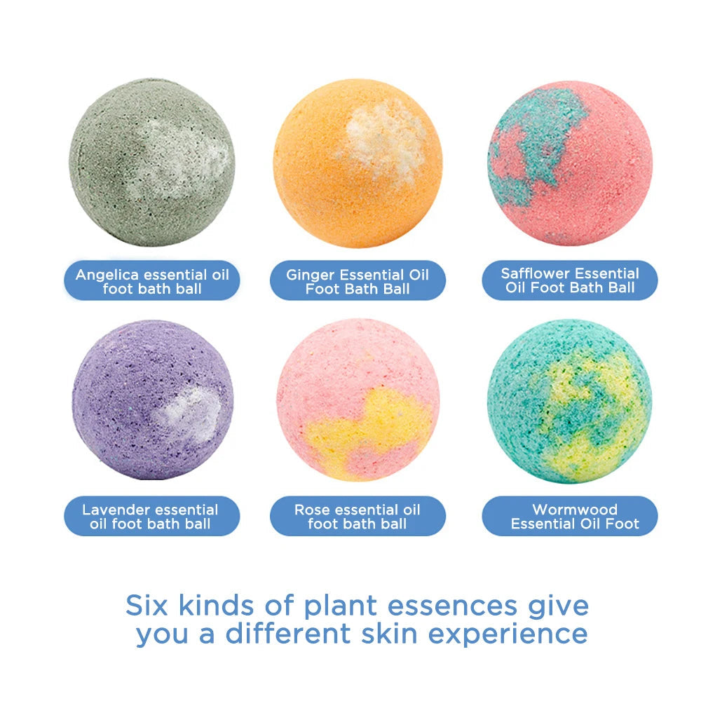 12Pcs/Set Bubble Small Bath Bombs Body Stress Relief Exfoliating Moisturizing Fragrances Aromatherapy SPA Salt Ball Skin Care Good Vibrations
