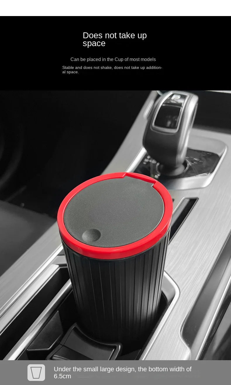 Universal Car Trash Bin Can Mini Auto Dust Organizer Car Interior Rubbish Bag Garbage Container Storage Box Bucket Auto Accessor Good Vibrations