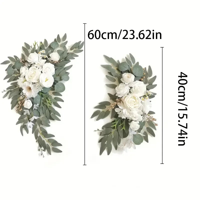 Romantic White Artificial Wedding Flowers Artificial Arch Flowers Artificial Wedding Arch Flowers Kit Wedding Welcome Sign Decor Good Vibrations