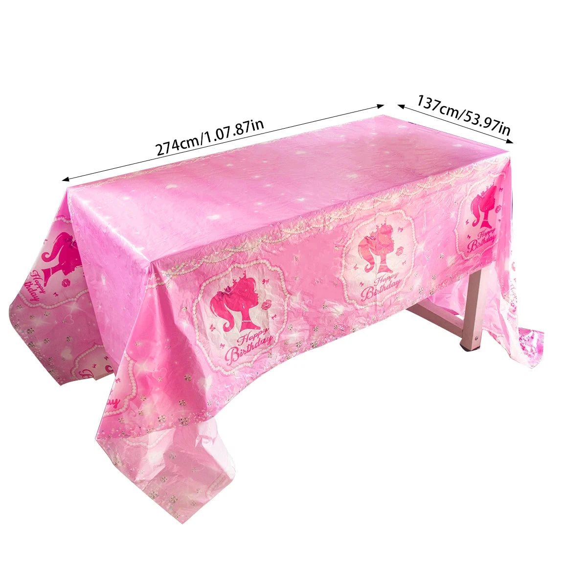 Pink Girls Party Disposable Tableware Paper Plate Cup Napkin Princess Kids Girl Birthday Party Decor Baby Shower Decor Supplies Good Vibrations