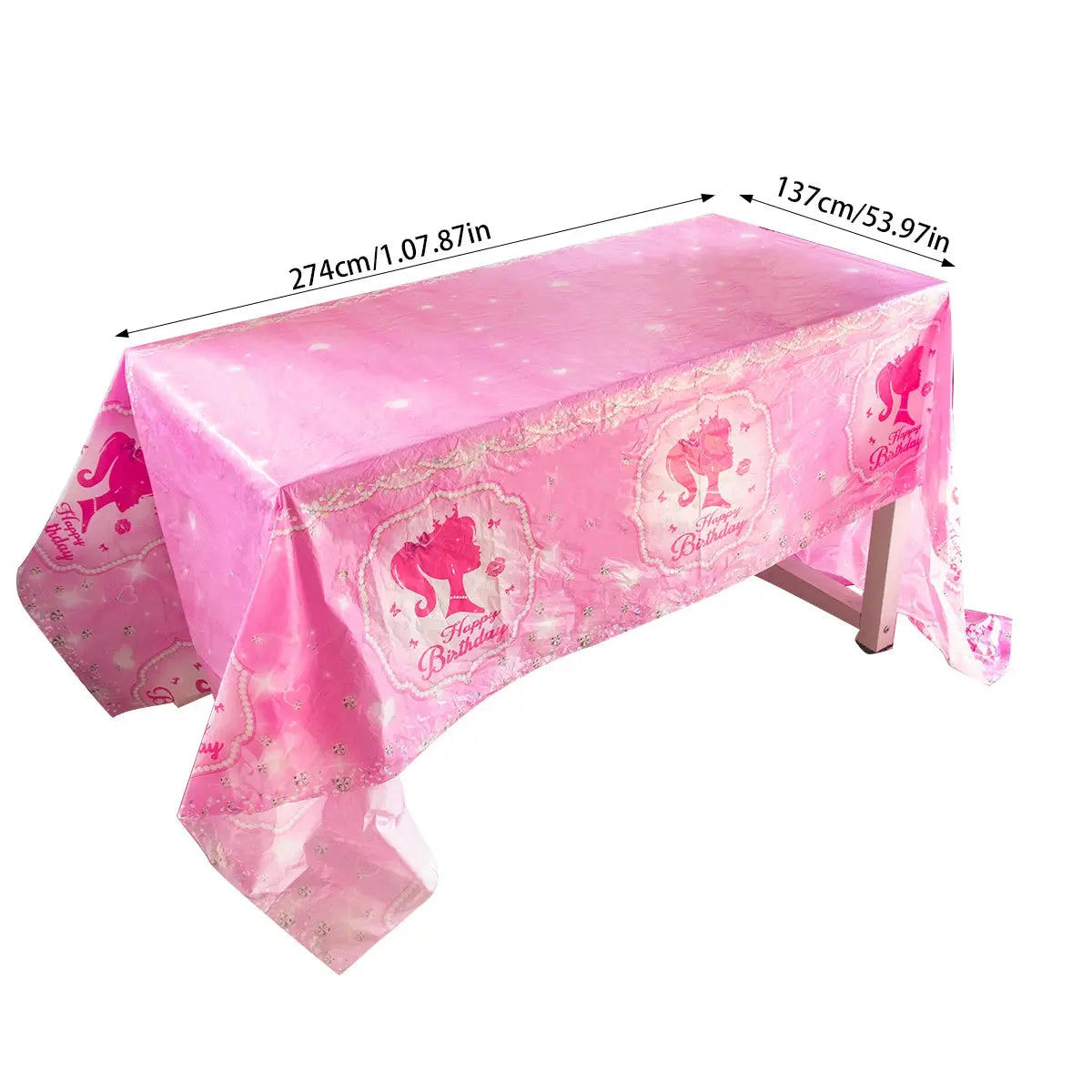 Pink Girls Party Disposable Tableware Paper Plate Cup Napkin Princess Kids Girl Birthday Party Decor Baby Shower Decor Supplies Good Vibrations