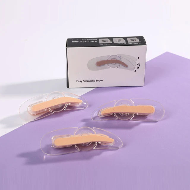 Professional Adjustable Eyebrow Template Stamp Sponge Stencils Eye Makeup Natural Brow Type Make Up Brow Powder EyeBrow Palette Good Vibrations
