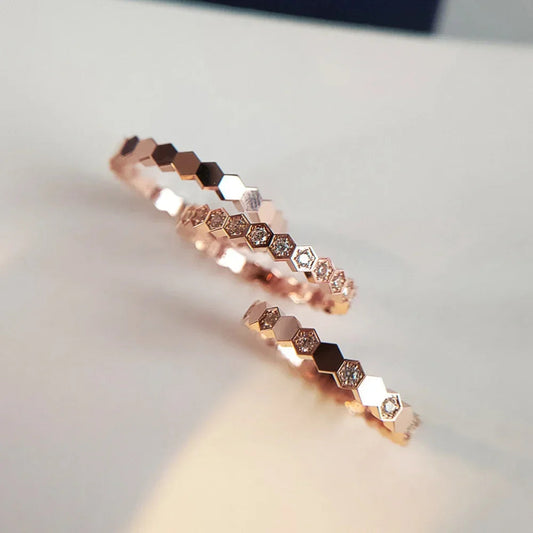 Fashion Simple Design Women Rings For Wedding Low-key Rose Gold Color/Silver Color Female Engagement Finger-ring Jewelry Good Vibrations
