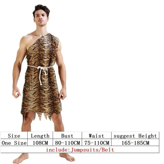 leopard savage caveman croods flintstones primitive sexy indian clothing costume carnival halloween costumes for men adult fancy Good Vibrations