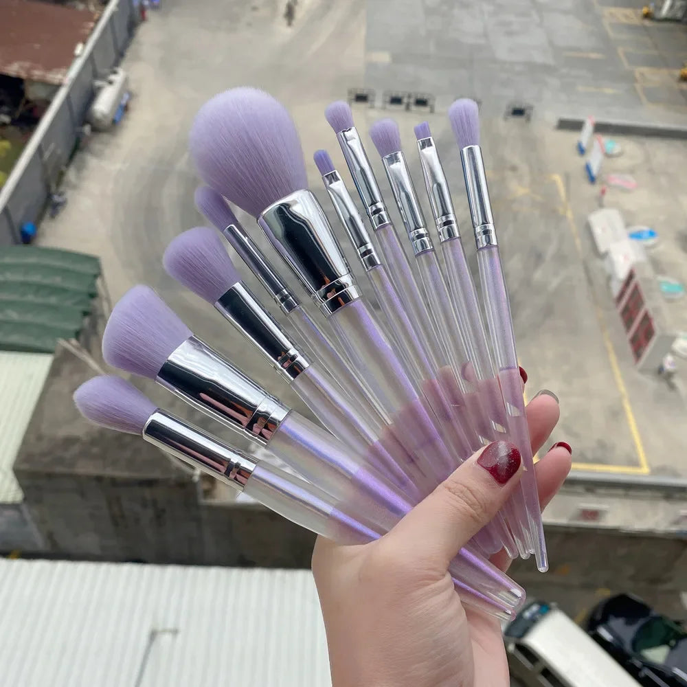 7/10pcs Make Up Brushes Set Loose Powder Foundation Eye Shadow Cosmetic Brushes Frosted Diamond-shaped Unicorn Soft Makeup Tools Good Vibrations