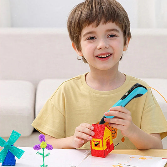 3d Pen for kids Creatived Toy DIY 3D Printing Pen Type-C Rechargeable 3D Pens Set with 200M PLA Filament for Children Gift Good Vibrations