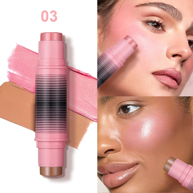 Blush and contour multi-purpose stick. Simplify your daily makeup routine. Each duo of powder blushes will enhance your look Good Vibrations