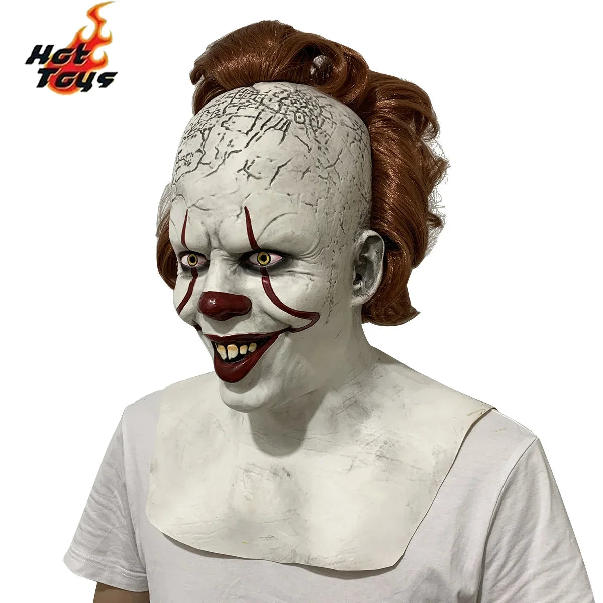 Halloween 2025 Mask Stephen King's It Mask Pennywise Horror Clown Joker Mask Clown Mask Halloween Cosplay Costume Props Good Vibrations
