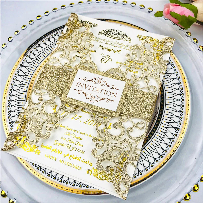 10Pcs Wedding Invitations Cards Tags Vintage Wedding Bridal Shower Engagement Sweet Birthday Gift Greeting Card Party Supplies Good Vibrations