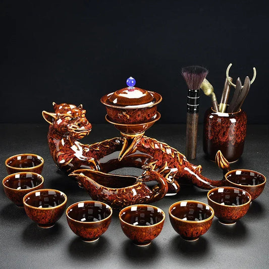Porcelain Gaiwan Chinese Tea Set Complete Set Puer Chinese Portable Tea Set Luxury Vintage Tea Ceremony Good Vibrations