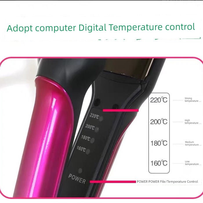 YATENG Ceramic Electric Hair Straightener Corn Stigma Wave Plate Hair Straightener Hair Curler Hair Curler and Straightener Dual-Use Inner Buckle Straightening Does Not Hurt Hair Good Vibrations