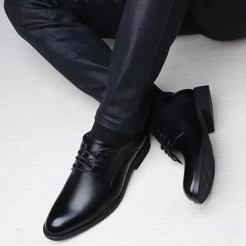 2025 new Fashionable versatile Men Shoes Heightening Shoes Spring British Casual Business flats Casual comfortable Shoes Good Vibrations